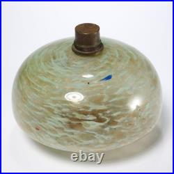 Antique French Glass Kerosene Oil Lamp Font Parts 3pc Lot Iris Apfel Collection