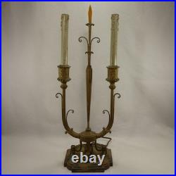 Antique French Style Bouillotte Table Lamp Candle Lights Candelabra Parts/Repair