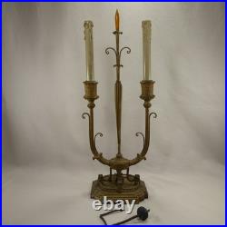 Antique French Style Bouillotte Table Lamp Candle Lights Candelabra Parts/Repair