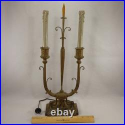 Antique French Style Bouillotte Table Lamp Candle Lights Candelabra Parts/Repair