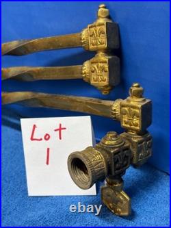 Antique Gas Lamp Hardware Victorian Architectural Repair Restoration Parts Lot 1