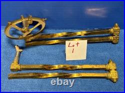 Antique Gas Lamp Hardware Victorian Architectural Repair Restoration Parts Lot 1