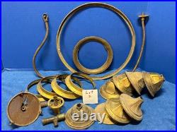 Antique Gas Lamp Hardware Victorian Architectural Repair Restoration Parts Lot 2