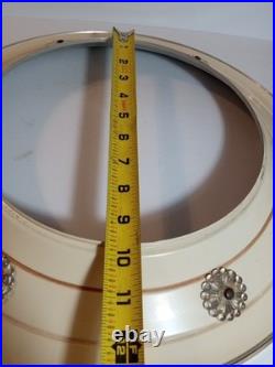 Antique Glass And Metal Shade LARGE 16 Parts Only