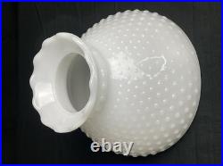 Antique Global Bubbled Milk Glass Shade Chandelier/Hurricane Lamp Shade Parts