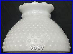 Antique Global Bubbled Milk Glass Shade Chandelier/Hurricane Lamp Shade Parts
