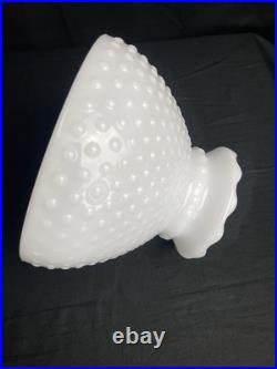 Antique Global Bubbled Milk Glass Shade Chandelier/Hurricane Lamp Shade Parts