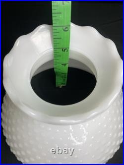 Antique Global Bubbled Milk Glass Shade Chandelier/Hurricane Lamp Shade Parts