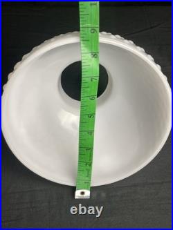 Antique Global Bubbled Milk Glass Shade Chandelier/Hurricane Lamp Shade Parts