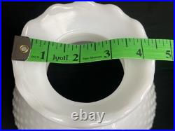 Antique Global Bubbled Milk Glass Shade Chandelier/Hurricane Lamp Shade Parts