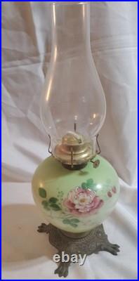 Antique Gone With The Wind Oil Lamp P&A Dorset