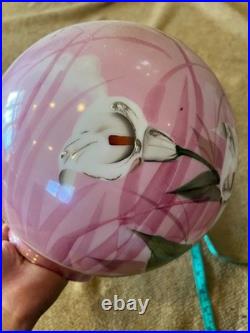 Antique Gone with the Wind Parlor Lamp Globe Hand Painted 10 SHADE ONLY + Parts