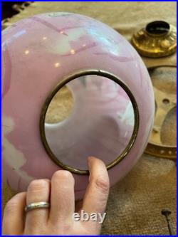 Antique Gone with the Wind Parlor Lamp Globe Hand Painted 10 SHADE ONLY + Parts
