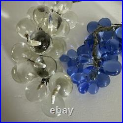 Antique Grapes Cluster Solid Glass Chandeliers Lamp Parts Clear Blue