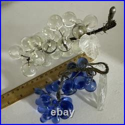 Antique Grapes Cluster Solid Glass Chandeliers Lamp Parts Clear Blue
