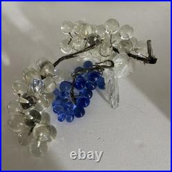 Antique Grapes Cluster Solid Glass Chandeliers Lamp Parts Clear Blue