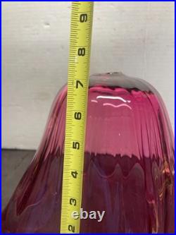 Antique Hand Blown Victorian Cranberry Glass, SHADE, VASE, BOWL, FOR PARTS