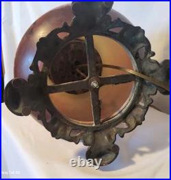 Antique Hand-Painted GWTW Lamp Converted To Electric P&A Patented Apr 11 1893