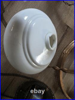 Antique Hanging Parlor Oil Lamp Parts Lot Uranium Arm Frame Motor Pully H&B