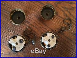 Antique Hubbell Sockets Vintage Lamp Part 2 Brass Fat Boy- Light Acorn Pull