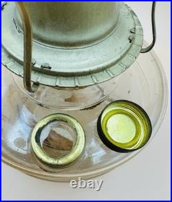 Antique Iron Metal Oil Lamp Wall Bracket Acme 8 Mercury Glass Reflector