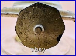 Antique Iron Metal Oil Lamp Wall Bracket Acme 8 Mercury Glass Reflector