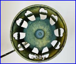 Antique Iron Metal Oil Lamp Wall Bracket Acme 8 Mercury Glass Reflector