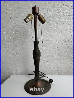Antique Japanned Table Lamp Base Parts Restore 5V