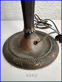 Antique Japanned Table Lamp Base Parts Restore 5V