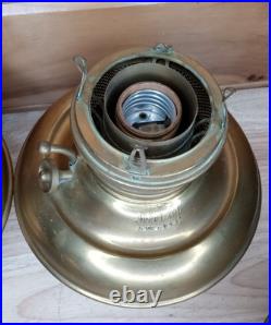 Antique Juno Center Draft Oil Lamp Font Hanging Lamp Parts Lot of 4 Brass