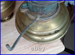 Antique Juno Center Draft Oil Lamp Font Hanging Lamp Parts Lot of 4 Brass