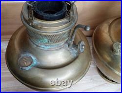 Antique Juno Center Draft Oil Lamp Font Hanging Lamp Parts Lot of 4 Brass