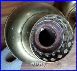 Antique Juno Center Draft Oil Lamp Font Hanging Lamp Parts Lot of 4 Brass