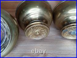 Antique Juno Center Draft Oil Lamp Font Hanging Lamp Parts Lot of 4 Brass