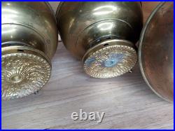 Antique Juno Center Draft Oil Lamp Font Hanging Lamp Parts Lot of 4 Brass