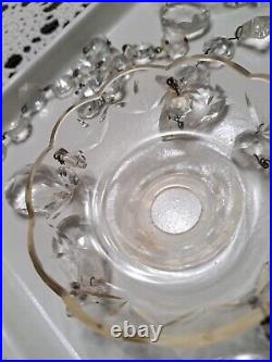 Antique Lamp Chandelier Glass Bobeches Parts And Crystals