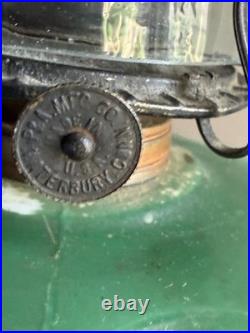 Antique Lamp Kerosene Oil Hand Painted Floral Vintage Waterberry 18