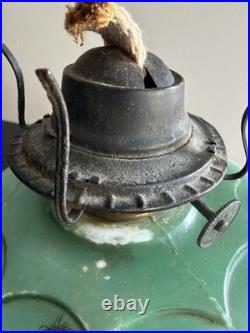 Antique Lamp Kerosene Oil Hand Painted Floral Vintage Waterberry 18