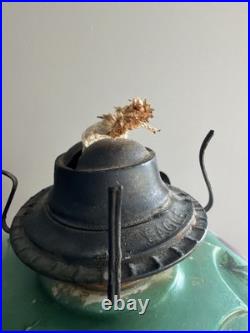 Antique Lamp Kerosene Oil Hand Painted Floral Vintage Waterberry 18