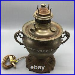 Antique Large B &H (Bradley Hubbard) Oil Lamp, 12 Tall, 10 Base Parts