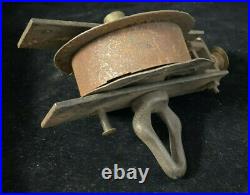 Antique Library Parlor Hanging Lamp Part Pulley Mechanism Metal Raises Lowers