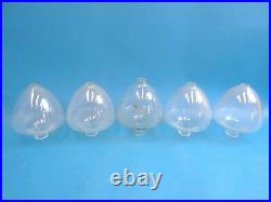 Antique Lot Old Hand Blown Clear Glass Oil Lamp Fount Globes Shades Parts Light