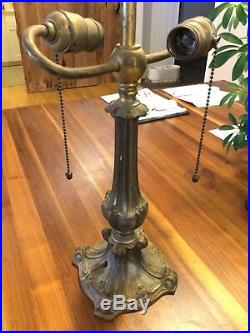 Antique Miller Lamp Vintage Edward Miller Base 2 Socket Hubbell Light Part 1023