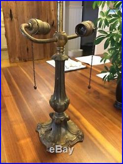 Antique Miller Lamp Vintage Edward Miller Base 2 Socket Hubbell Light Part 1023