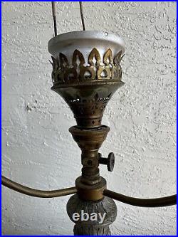 Antique Miller gas table lamp base parts restore 1G