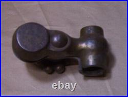 Antique OC White Lamp Light Part Cast Iron Brass Plate Knuckle Vtg Parts USA Q54