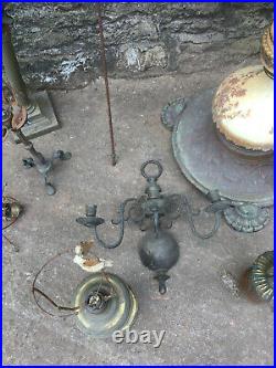 Antique Oil Lamp Burner Parts and other lamps