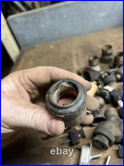 Antique Old Electric Light Fixture Lamp Bulb Socket Switch Brass Parts Lot USA