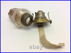 Antique Old Rare Trench Patent J Mc D & S Sconce Lamp Burner Fount Glass Part