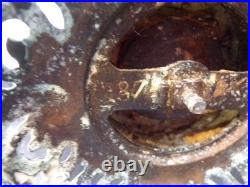 Antique P&A Plume & Atwood Kerosene Oil Lamp Base Hand Painted Floral USA